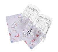 2 Pièces Tampon de Manucure en Silicone Transparent | Transfert Net, Créations Détaillées, Résultats Professionnels, Format Voyage, pour Passionnées de Beauté