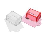 2 Pièces Tampon de Nail Art Carré en Silicone pour Motifs Précis