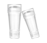 2 Pièces Tampon de Nail Art Transparent Double Tête en Silicone | Alignement Transparent, Format Manuel, pour Ongles et Vernis Gel, Pratique en Salon, Adapté aux Essais