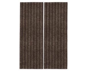 2 Pièces Tapis de Marches D'escalier en Moquette Antidérapant | Polyester Café, du Bruit, Pose Facile, pour Marches en Bois, Usage Maison, Escalier Spiralé
