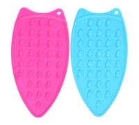 2 Pièces Tapis de Repassage Haute Température en Silicone, Pliable | Protection du Plan de Travail, Fentes Vapeur et Trou Suspendre, pour Voyage et Station de Quilting