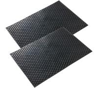 2 Pièces Tapis De Sol En Caoutchouc Walser Noir Universel Antidérapant 50x70 Cm