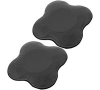 2 Pièces Tapis de Yoga pour Genoux Antidérapant en Tpe Noir