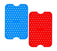 2 Pièces Tapis en Silicone Réutilisable, Panier | Perforations D’aération, Surface Lisse Antiadhésive, Protège le Panier, pour Cuisson Vapeur et Four