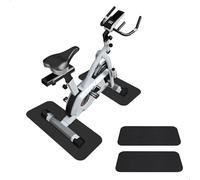 2 Pièces Tapis Sport Fitness,Tapis Protection Sol en PVC Surface Adhérente 6 mm,Tapi Home Trainer pour Vélo Elliptique,Stepper,Mini-Vélo D'appartement Appareils de Fitness (30x63.5cm)