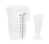 2 Pièces Tasse à Mesurer en Plastique Pp 100ml 1000ml la Cuisine | Mesure Claire, Dosage Facile, Usage Pratique Cuisine, Forme Créative, pour Préparation et Pâtisserie