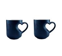 2 Pièces Tasse Ceramique Coeur, Mug Saint Valentin, Thermoréactif Amour Change Café Magique, Mug Effet Thermique Mugs Change De Couleur En Fonction La Température Du Liquide, Cadeau Pour Anniversaire