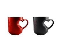 2 Pièces Tasse Ceramique Coeur, Mug Saint Valentin, Thermoréactif Amour Change Café Magique, Mug Effet Thermique Mugs Change De Couleur En Fonction La Température Du Liquide, Cadeau Pour Anniversaire