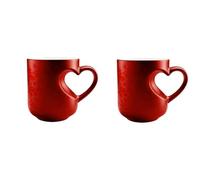 2 Pièces Tasse Ceramique Coeur, Mug Saint Valentin, Thermoréactif Amour Change Café Magique, Mug Effet Thermique Mugs Change De Couleur En Fonction La Température Du Liquide, Cadeau Pour Anniversaire
