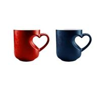 2 Pièces Tasse Ceramique Coeur, Mug Saint Valentin, Thermoréactif Amour Change Café Magique, Mug Effet Thermique Mugs Change De Couleur En Fonction La Température Du Liquide, Cadeau Pour Anniversaire