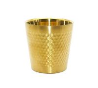 2 pièces Tasses à Café Épaisses Doré, Tasses Camping Incassables, Tasse à Boire En Métal Brossé, Tasses à Café Épaisses 10oz, Tasses Acier Inoxydable 300ml pour café à thé - Résistantes à chaleur