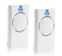 2 Pièces Télécommande Portail 868 MHz Compatible avec XT4 868 SLH LR / XT2 868 SLH LR / DL4 SLH LR - 4 Canaux Bip de Garage Universel avec Portée Élargie - Clonage Rapide et Pile Incluse (Blanc)