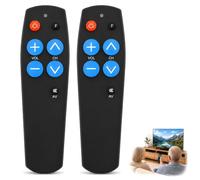 2 Pièces Télécommande Universelle Senior à Gros Boutons - Télécommande TV pour Malvoyants,Infrarouge Simple et Basique pour Personnes Âgées et Malvoyants - Compatible avec la Plupart des Téléviseurs