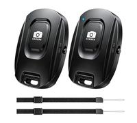 2 Pièces Télécommandes Bluetooth pour Selfies iOS et Android, Pack avec Dragonne, Déclencheur à Distance pour Photos et Vidéos, Compatible Smartphones, Selfies, Time Lapse et Enregistrements Créatifs