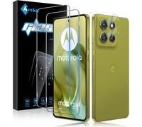 2 Pieces Tempered Glass For Moto G86 With 2 Pieces Rear Camera Lens Protector, 9h Hardness Anti Scratch Screen Protector, Ultra Resistant Glass Protection