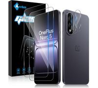 2 Pieces Tempered Glass For Oneplus Nord 5 With 2 Pieces Rear Camera Lens Protector, 9h Hardness Anti Scratch Screen Protector, Ultra Resistant Glass Protection