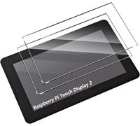 [2 Pieces Tempered Glass For Raspberry Pi Touch Display 2 2024 Screen Protector, 9h Hardness, Bubble-Free, Ultra Transparent, Anti-Scratch Screen Protector