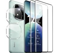 2 Pieces Tempered Glass For Xiaomi Note 14 Pro Plus/14 Pro+ 5g Screen Protector 2 Pieces Rear Camera Protector Film Anti Scratch No Air Bubbles -Ultra Transparent 9h Glass