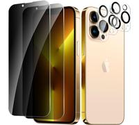 2 Pieces Tempered Glass Screen Protector For Iphone 13 Pro Anti-Spy With 2 Pieces Camera Lens Protector, Glass Protection Film 9h Hardness Glass, Anti Scratch