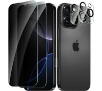 2 Pieces Tempered Glass Screen Protector For Iphone 16 Pro Anti-Spy With 2 Pieces Camera Lens Protector, Glass Protection Film 9h Hardness Glass, Anti Scratch