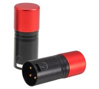 2 Pièces Terminaison de Signal Xlr Mâle 120 Ohm Dmx512 Rouges | Résistance Intégrée, Ligne Dmx Stable et Installation Rapide, pour Productions, Concerts et Contrôleurs