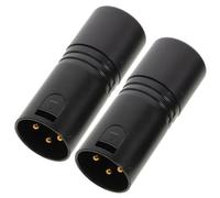 2 Pièces Terminateur Xlr Mâle 120 Ohms Noir pour Signal Dmx | Blindage Électromagnétique Renforcé, Terminaison Stable de Ligne, Usage Théâtre et Productions, Plug Standard