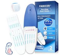 2 pièces Test De Grossesse, Test De Grossesse Précoce, Basic Care Tests de grossesse, Estimation De l’Âge De La Grossesse, Détection rapide en 3 minutes, Emballage indépendant (bleu)