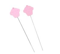 2 Pièces Testeur de Gâteau en Acier Inoxydable et Silicone | Gâteaux et Cupcakes, Poignée Antidérapante Rouge, Facile à Utiliser Laver Couleur Aléatoire