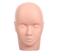 2 Pièces Tête de Mannequin pour Pratique des Cils en Silicone Rose | Texture Peau Réaliste, Yeux Anatomiques Détaillés, pour Colle et Faux Cils, Écoles de Cosmétologie