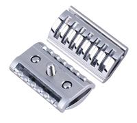 2 Pièces Tête de Rasoir Manuelle en Métal Argenté pour Hommes | Remplacement pour Tête Cassée, Accessoire Compatible Rasoir, Fournitures de Rasage, Usage Simple