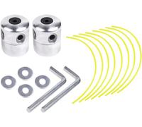 2 Pièces Tete Debroussailleuse Universelle Aluminium Fils Tête Nylon Cut Fil Tête de Coupe en Aluminium Coupe Bordure Tête de Coupe Herbe Kit pour Débroussailleuse Tondeuse à Gazon