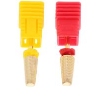 2 Pièces Têtes de Meulage pour Ongles en Acier au Tungstène | Kit de Têtes Spéciales, pour Retirer Peau Morte et Reformer L’ongle, Finition Dorée, Rangement Facile