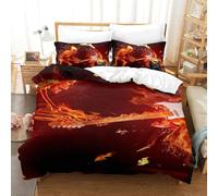 2 Pièces Thème de musique Fire Rock Couvertures Quilt 3D Printed Brûler la guitare Couette Ensemble De Linge De Lit Couture D'oreiller Microfibre Pour Enfants Garçons Filles Single(140x200cm)