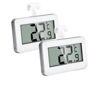 2 Pièces Thermomètre Numérique pour Réfrigérateur, Mini Thermomètre Frigo Précision ±1°C / ±2°F Magnétique Thermometre Congélateur Digital LCD avec Crochet pour Réfrigérateur Cuisine Congélateurs