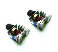 2 pièces Thermostat de régulateur de Vitesse de Moteur réglable SCR AC 50-220V 2000W