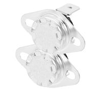 2 Pièces Thermostat pour Distributeur D’eau, Protection Anti-surchauffe | Interrupteur Thermique Blanc en Plastique et Fer, Fixation par Vis, Pièce Adaptée aux Réparations D’appareils Domestiques