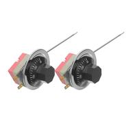 2 Pièces Thermostat Rotatif Réglable 50-300 °c | Sonde Capillaire, Structure Bimétallique, Contrôle Précis, Prévention de Surchauffe, Plastique