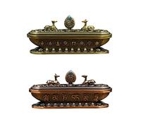 2 Pieces Tibétain Encens Encensoir Brûleur Métal Artisanat Décoration