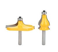 2 Pièces Tige de 8 mm Ensemble d'Embouts de Routeur, Fraises à Main Courante et Bords de Table en Carbure Outils de Coupe-Fraisage pour Le Travail Du Bois pour Professionnels et Débutants