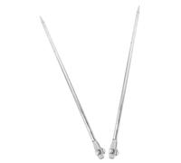 2 Pièces Tige de Mise à Terre en Fer, Piquet Argenté pour Antenne | Surface Lisse sans Bavure, Installation Portable, Trou Unique, Connexion Fiable, Usage Maison et Atelier