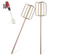 2 Pièces Tige Mélangeuse pour Perceuse Électrique, et Mortier | Alliage Robuste, Cadre Soudé, Mélange Ascendant, pour Adhésif de Carrelage, Plâtre, Seaux et Chantiers