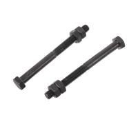 2 Pièces Tige pour Mini Pelle 10mm en Acier Noir | Installation Facile, Résistance la Torsion, Entretien Simple, Rondelle de Blocage pour Atelier