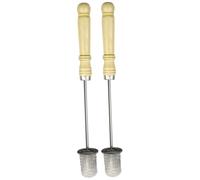 2 pièces tiges d’allumage pour ventouses manche bois métal coton | Pour usage à la maison ou en salon de beauté, protège les mains, prise sûre, ne conduit pas la chaleur