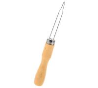 2 Pièces Tire-boutons en Bois et Acier Inoxydable | Aide au Boutonnage Rapide, Poignée Compacte Beige, Usage Quotidien, pour Aidants et Personnes à Mobilité Réduite
