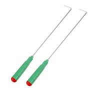 2 Pièces Tisonnier à Feu Long, Poignée Plastique | Contrôle du Feu Plus Sûr, Prise Antidérapante Stable, pour Foyer et Bûches, Usage Grill et Extérieur