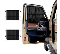 2 pièces Tissu Pare-Soleil pour bébé Pare-Soleil pour fenêtres de Voiture pour Enfants équipé de 4 ventouses 65 * 50cm Noir Semi-Transparent