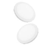2 Pièces Toile Encadrée Ronde Vierge 11,8 Pouces en Coton et Bois | Surface Blanche Lisse, Supporte Gouache et Techniques Mixtes, pour Artistes Débutants, Ateliers, Chevalet