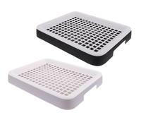 2 Pièces Toilettes pour Lapin en Plastique Rectangulaire | Mini Portable, Grand Espace D’activité, pour Salle de Bain et Bureau, Bac D’apprentissage pour Petit Lapin