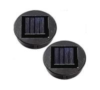 2 Pieces Top Replacement Solar Light for Lantern Solar Panel Light Cover with One Led Bulb, Diy Solar Lantern for Outdoor Garden Decor