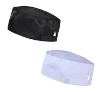 2 Pièces Toque de Cuisinier,Réglable Chapeau de Chef avec Dessus en Maille Respirante,Unisexes Calot de Cuisine pour Restaurant,Cuisines,Domestiques,Boulangers(Noir,Blanc)